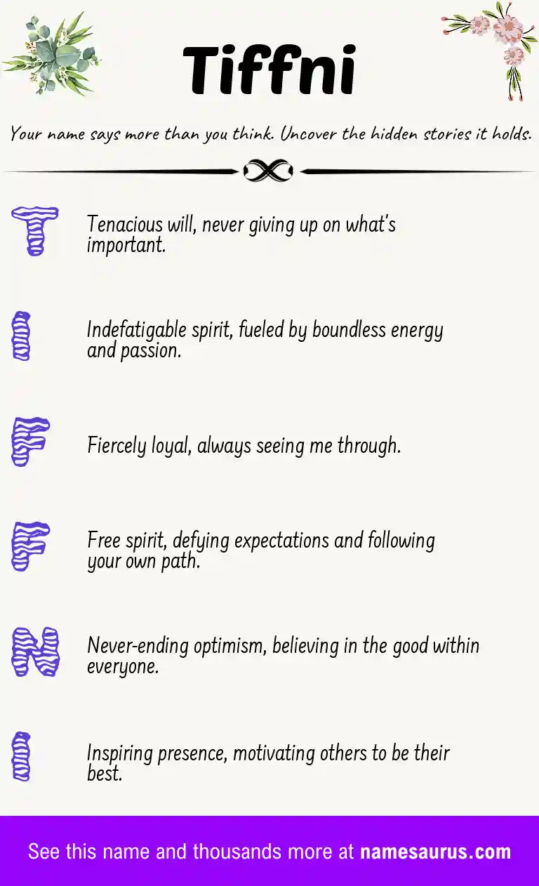 Acrostic poem about Tiffni.