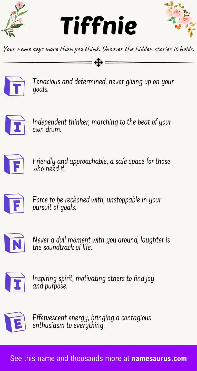 Acrostic poem about Tiffnie.