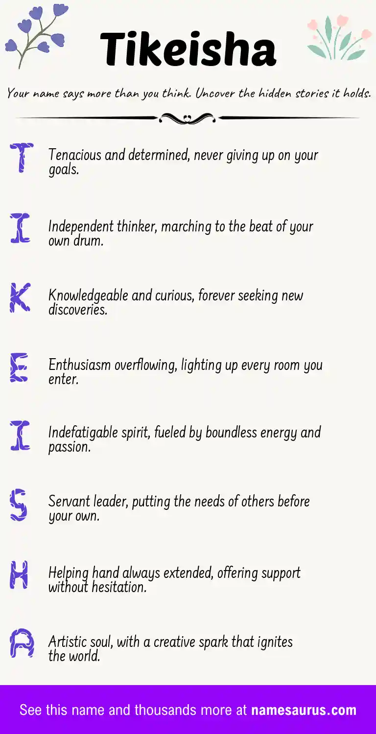 Acrostic poem about Tikeisha.