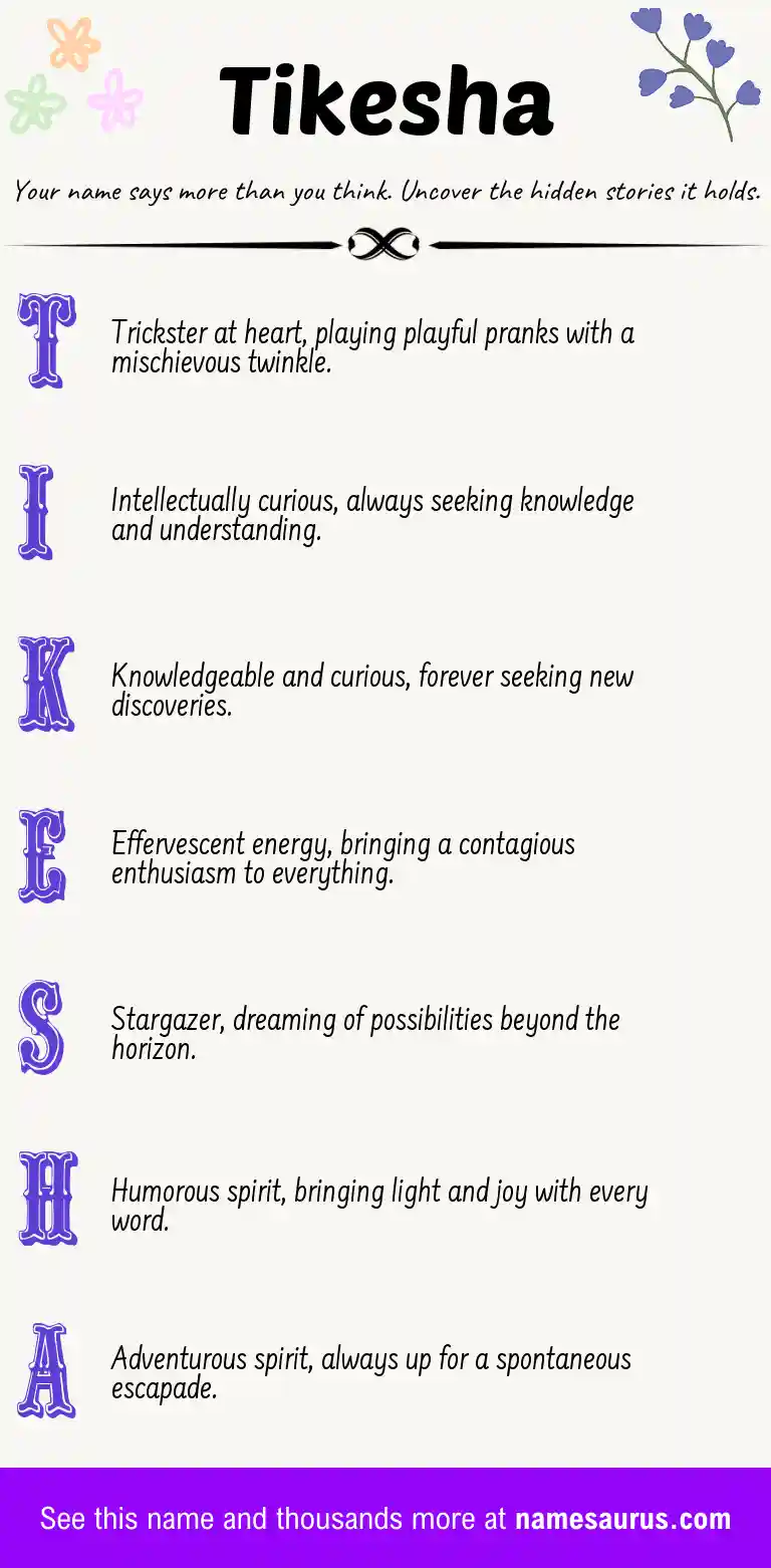 Acrostic poem about Tikesha.