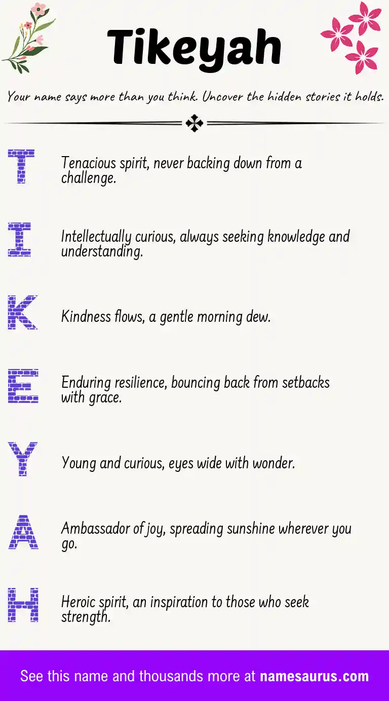 Acrostic poem about Tikeyah.
