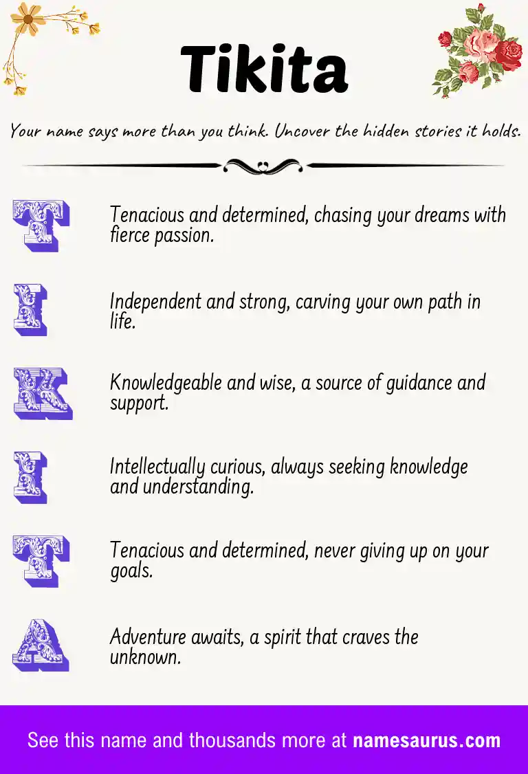 Acrostic poem about Tikita.