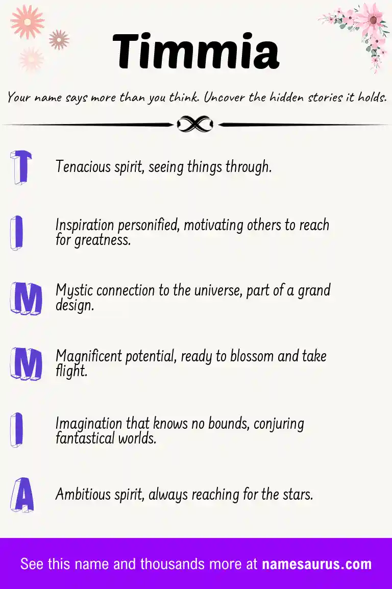 Acrostic poem about Timmia.