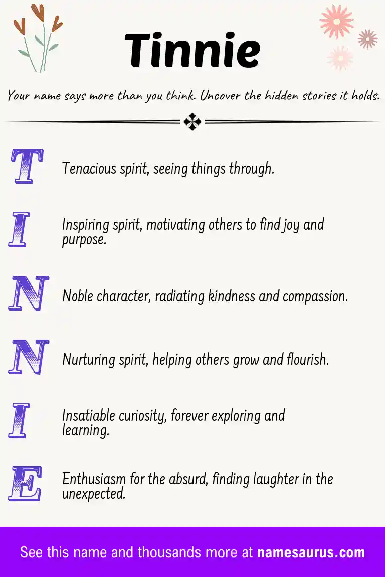 Acrostic poem about Tinnie.
