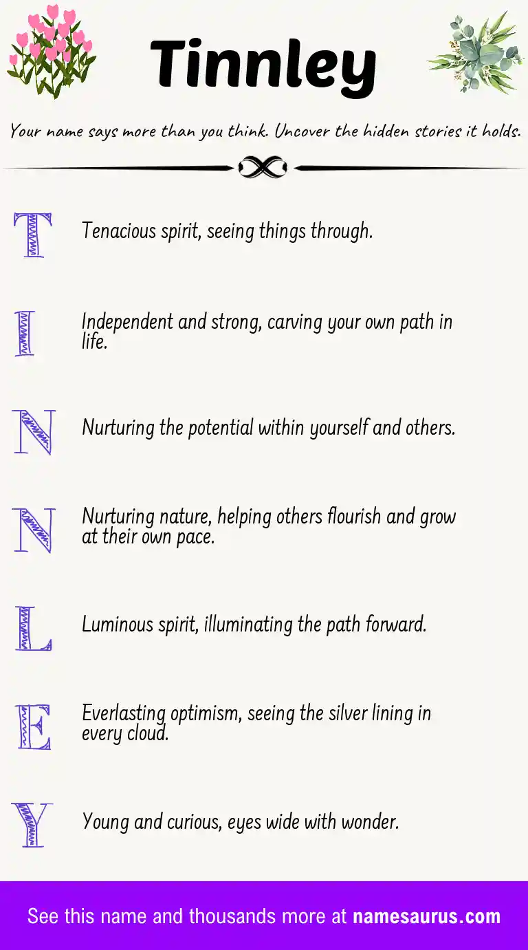Acrostic poem about Tinnley.