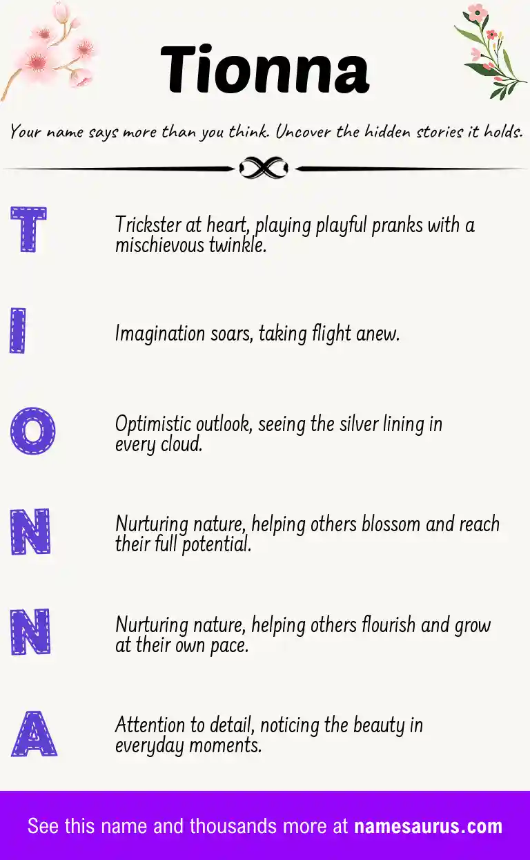 Acrostic poem about Tionna.