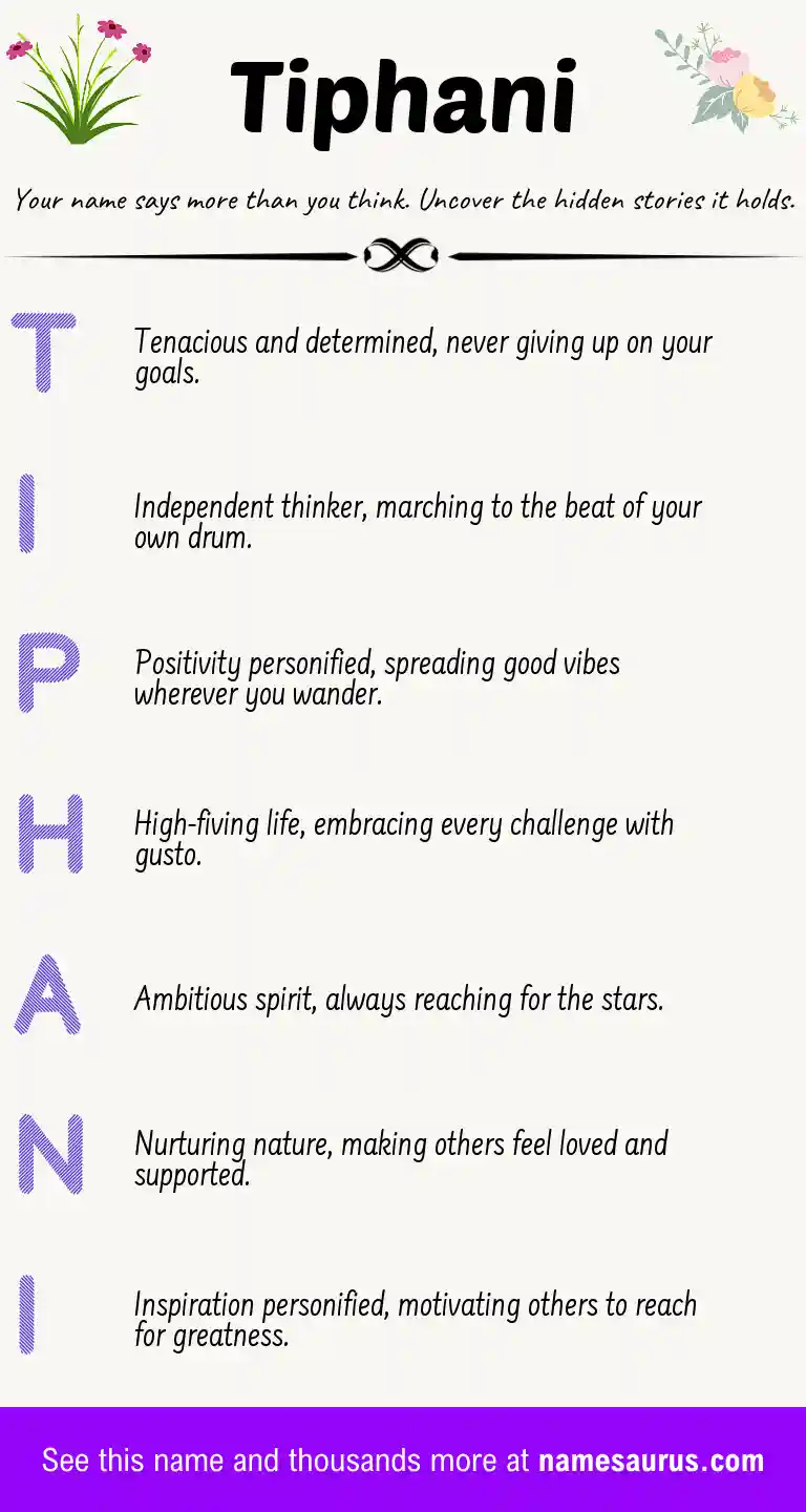 Acrostic poem about Tiphani.