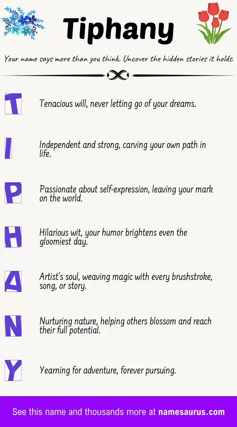 Acrostic poem about Tiphany.