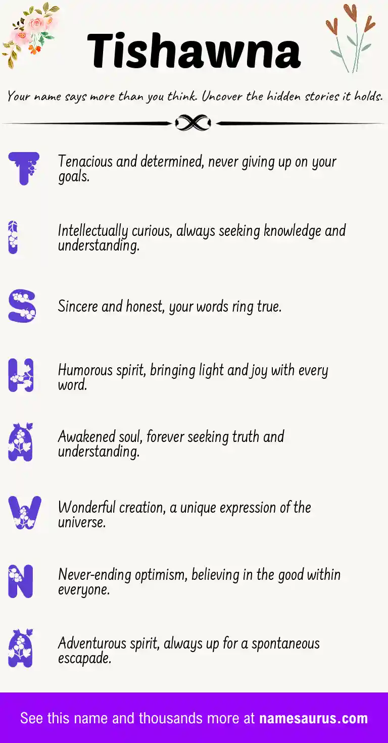 Acrostic poem about Tishawna.