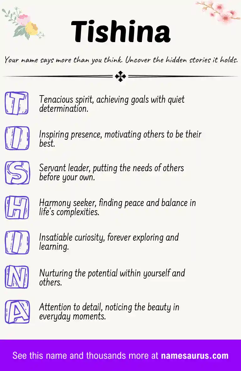 Acrostic poem about Tishina.