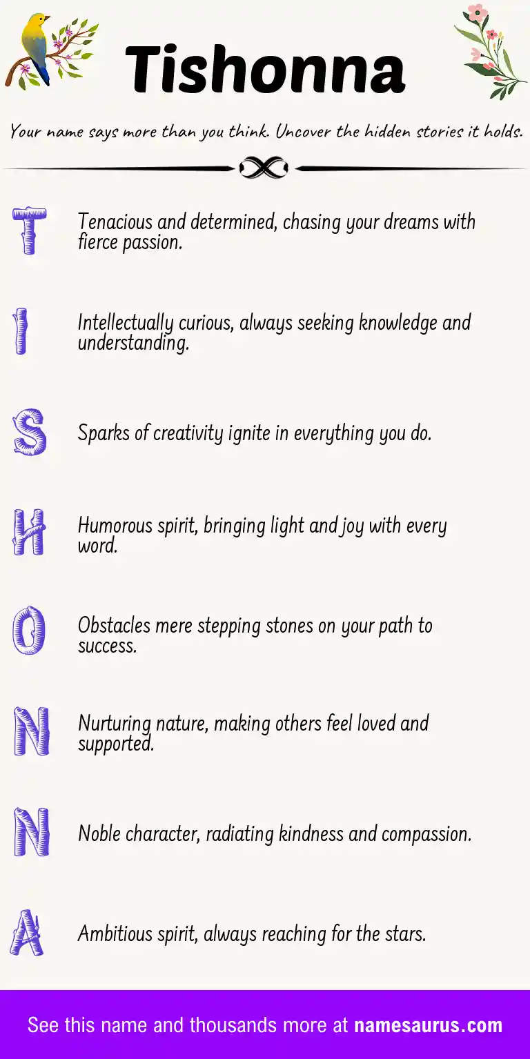 Acrostic poem about Tishonna.
