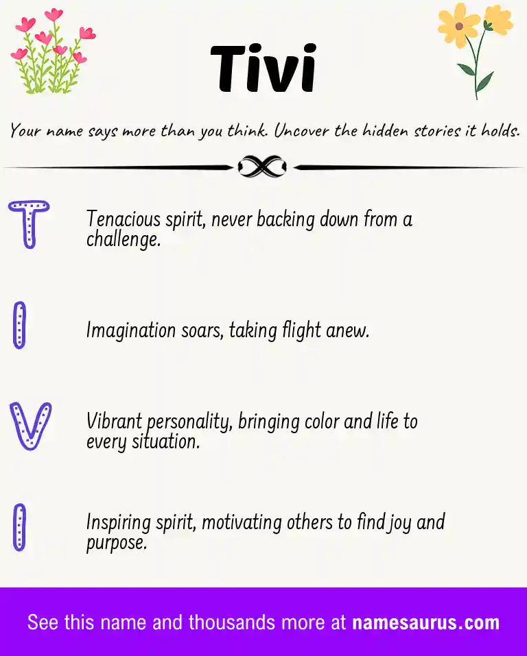 Acrostic poem about Tivi.