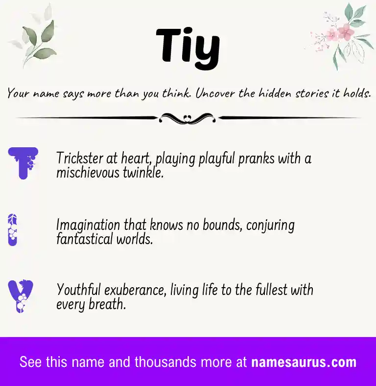 Acrostic poem about Tiy.