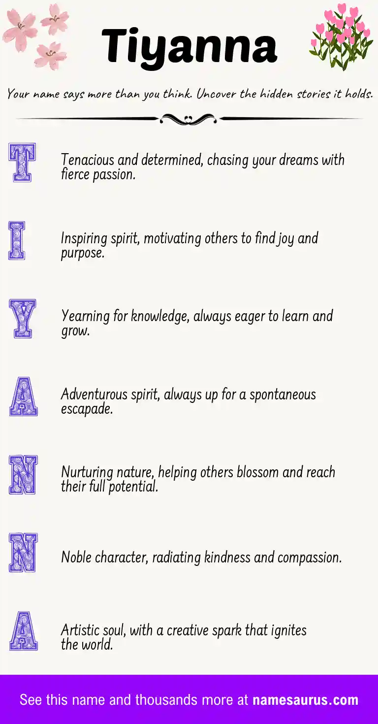 Acrostic poem about Tiyanna.