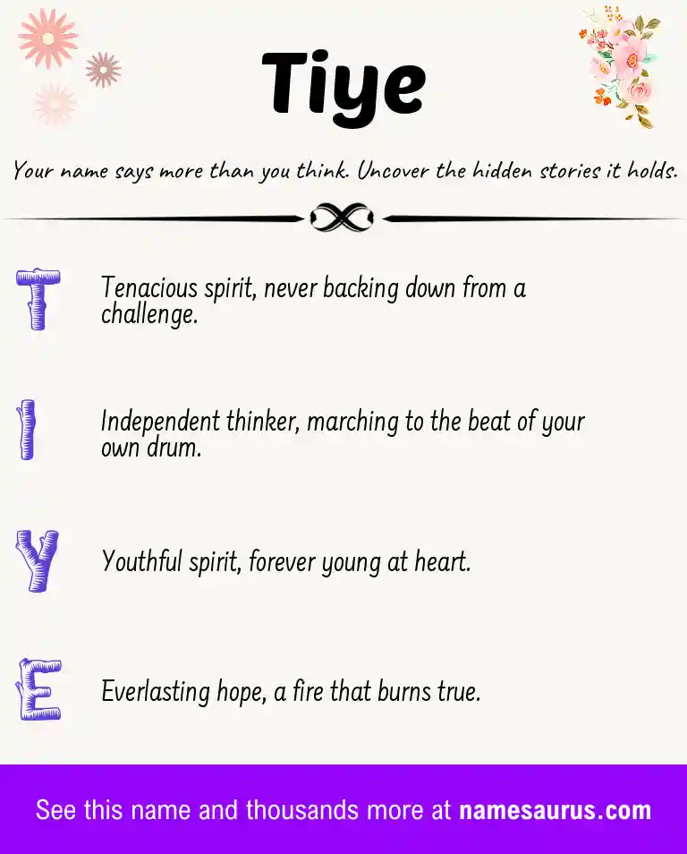 Acrostic poem about Tiye.