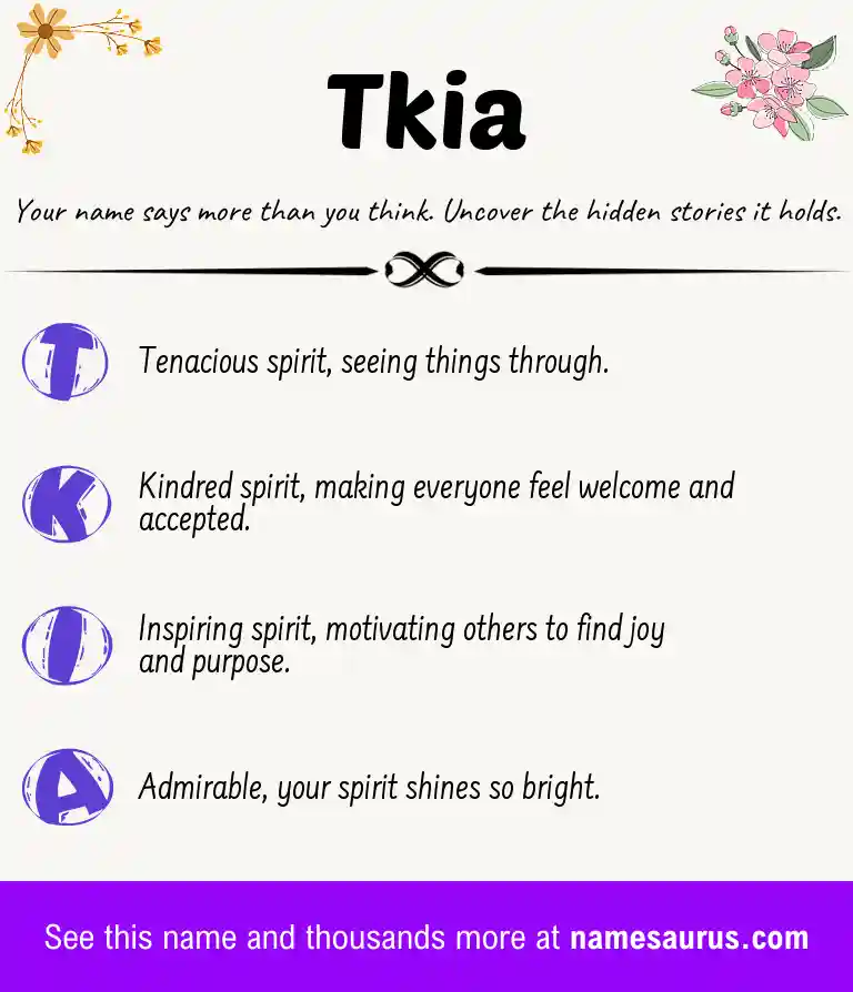 Acrostic poem about Tkia.