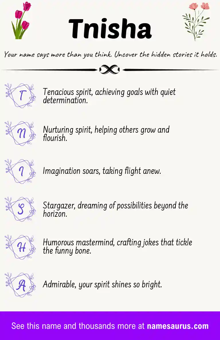 Acrostic poem about Tnisha.