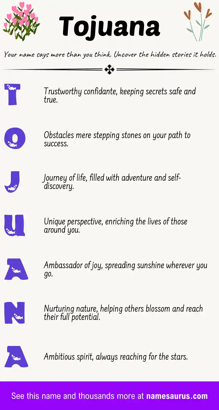 Acrostic poem about Tojuana.