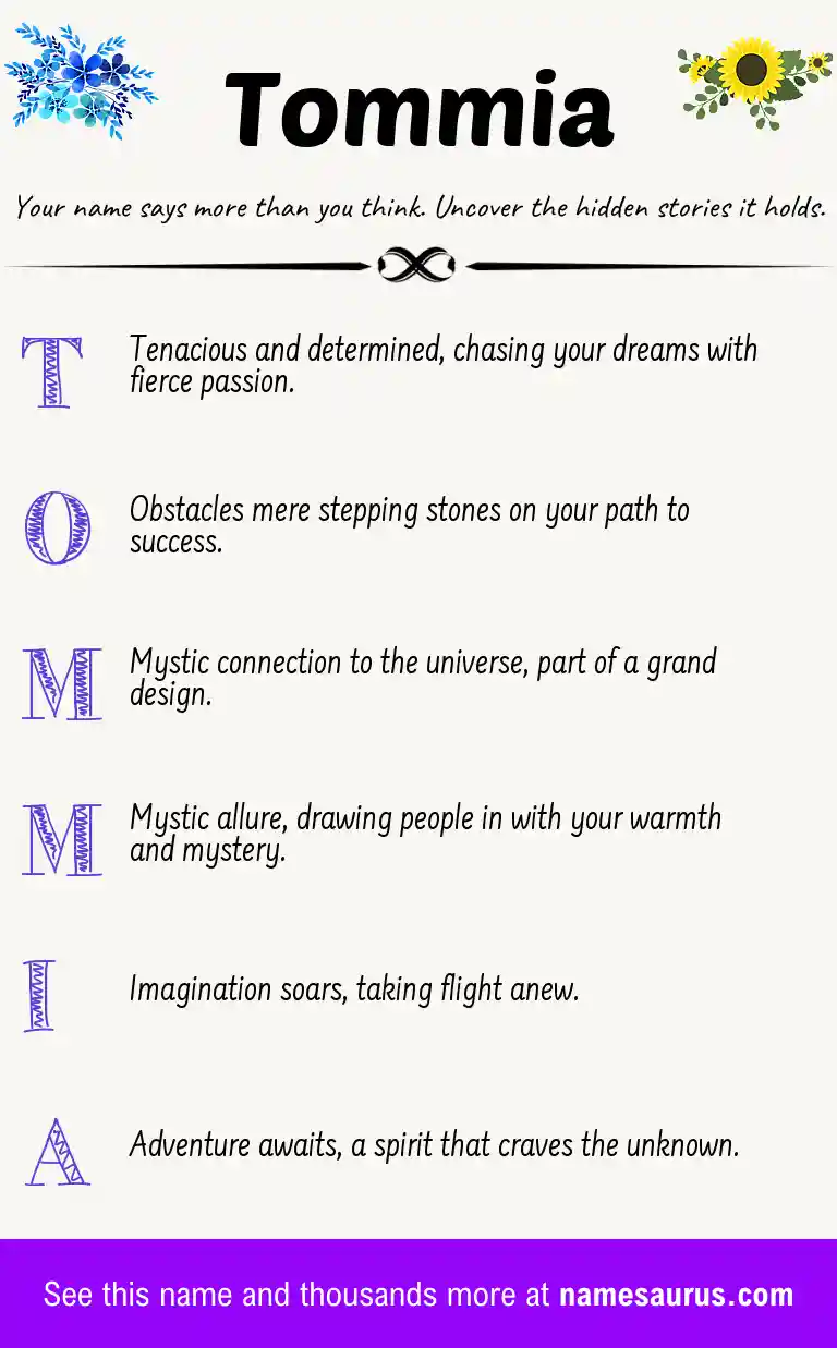 Acrostic poem about Tommia.
