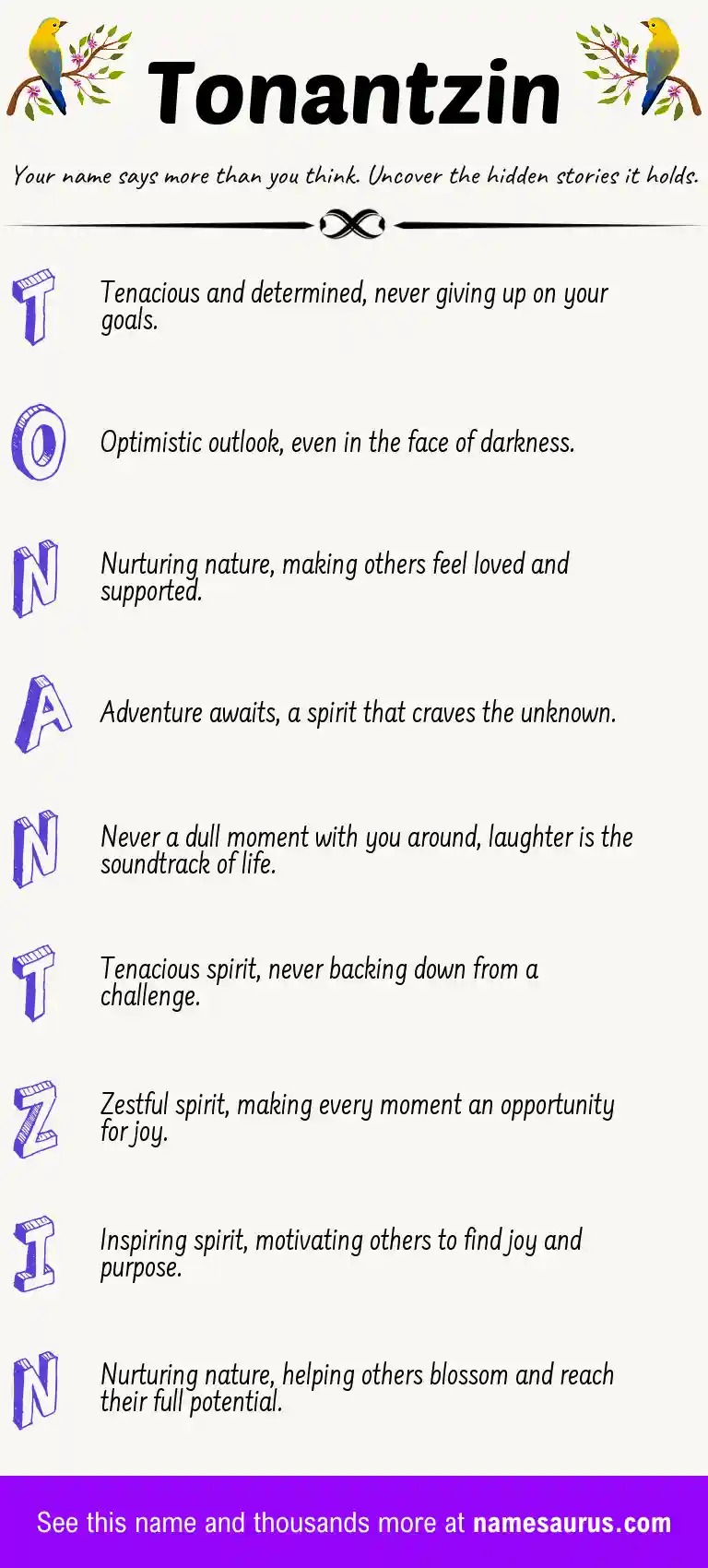 Acrostic poem about Tonantzin.