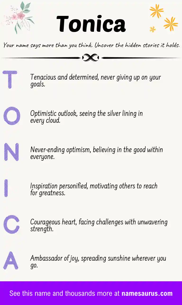 Acrostic poem about Tonica.