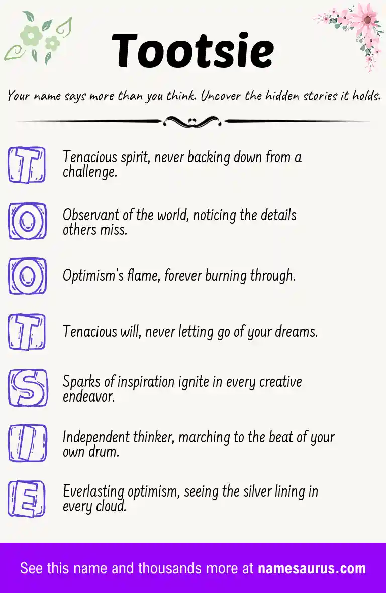Acrostic poem about Tootsie.