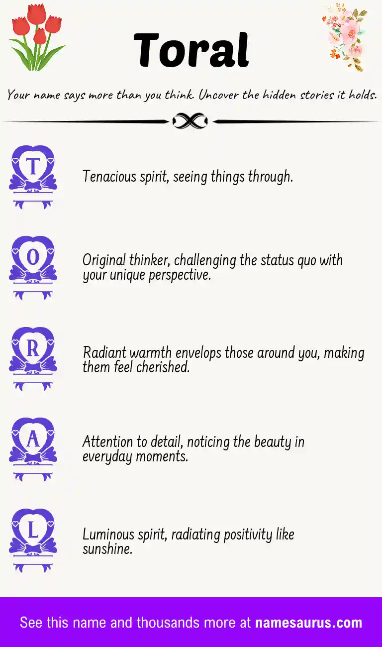Acrostic poem about Toral.