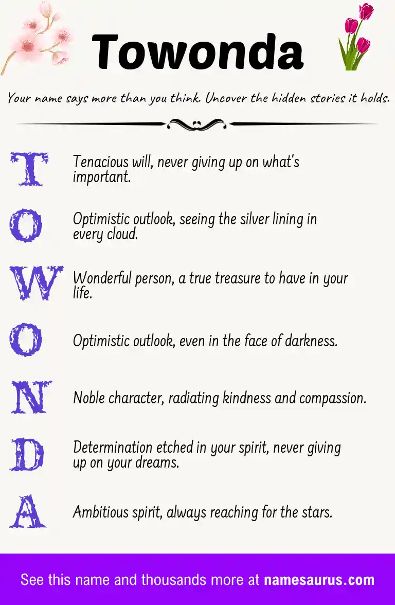 Acrostic poem about Towonda.