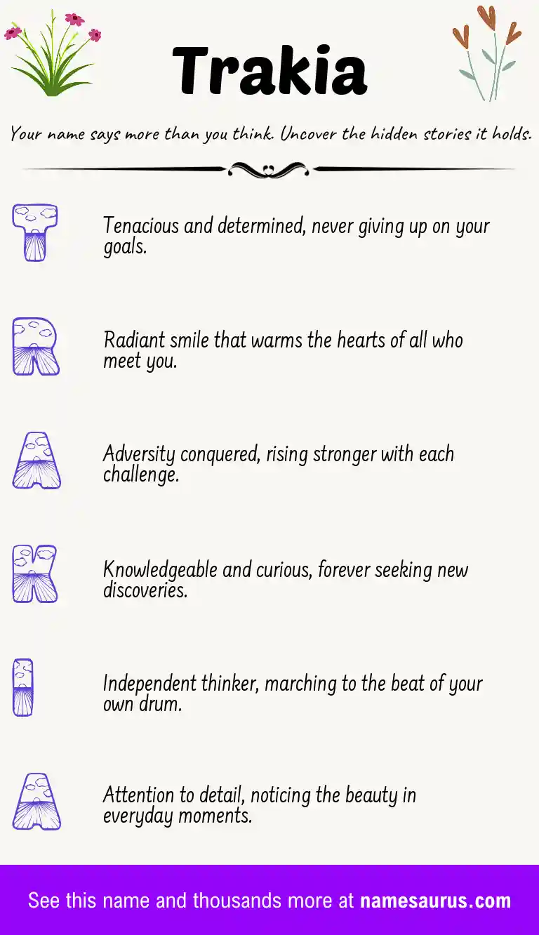 Acrostic poem about Trakia.