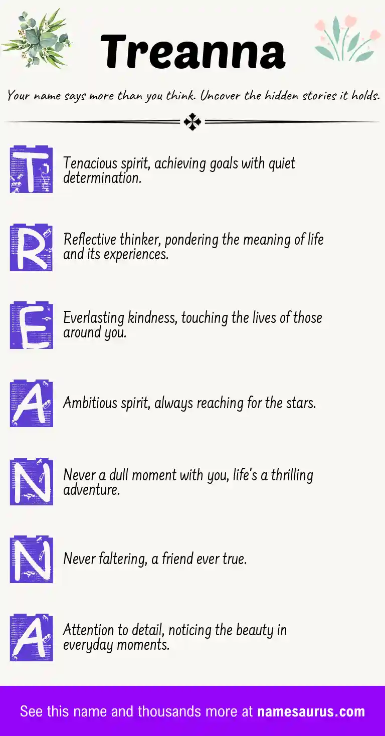 Acrostic poem about Treanna.