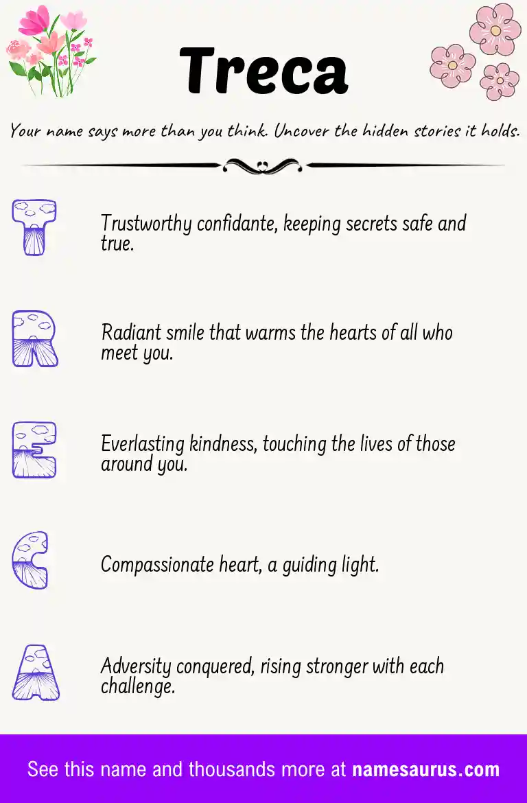 Acrostic poem about Treca.
