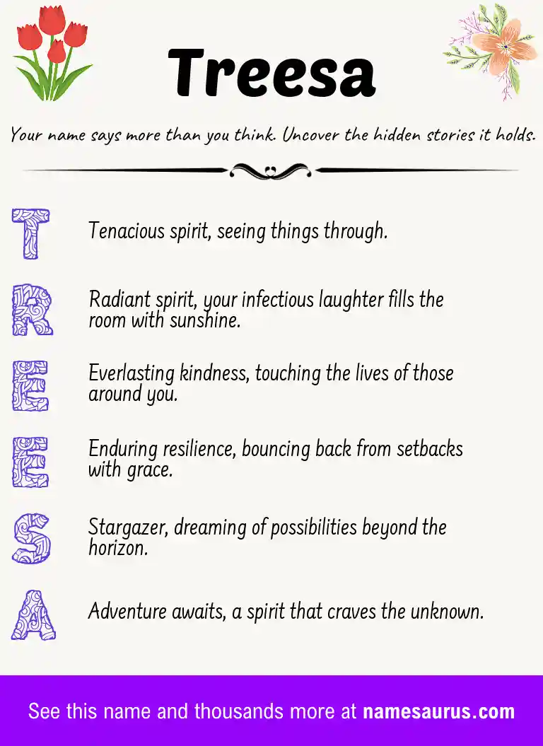 Acrostic poem about Treesa.