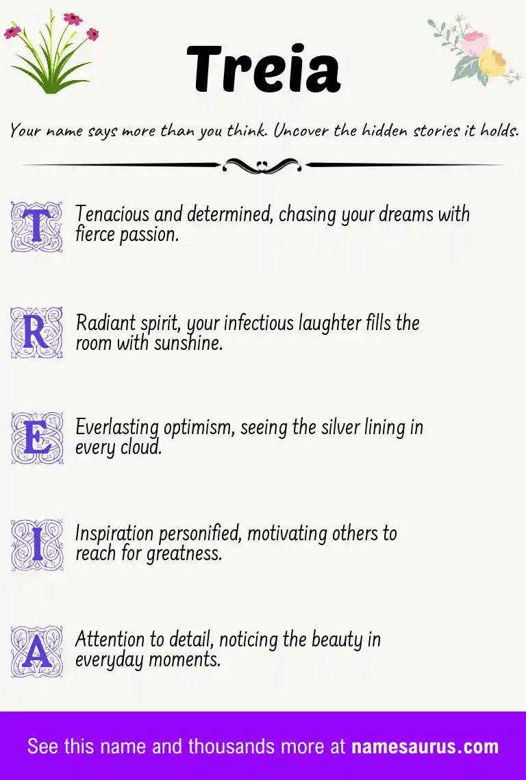 Acrostic poem about Treia.