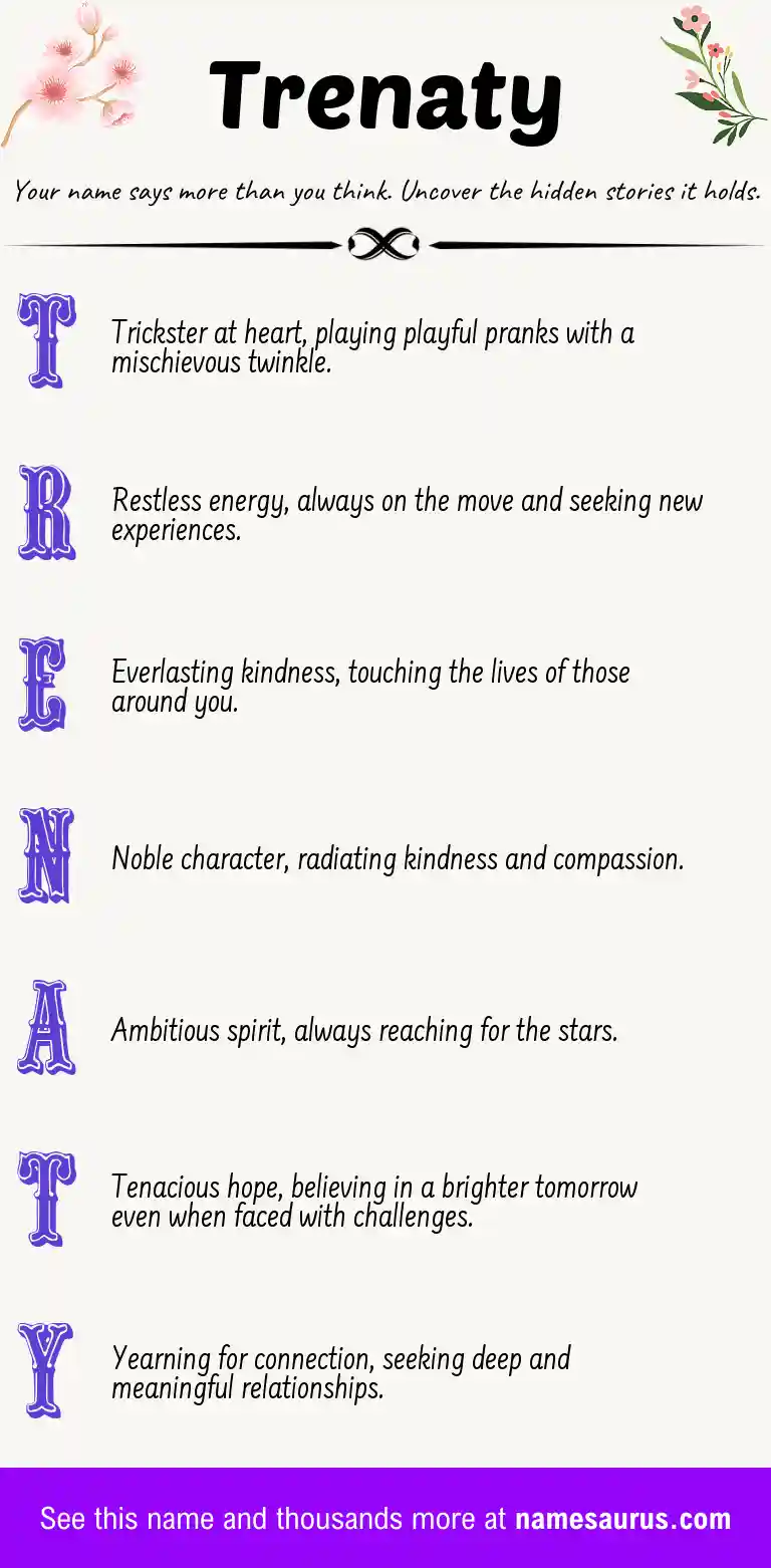 Acrostic poem about Trenaty.