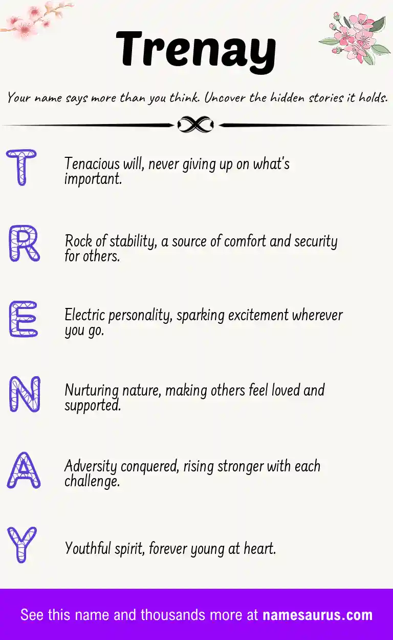 Acrostic poem about Trenay.