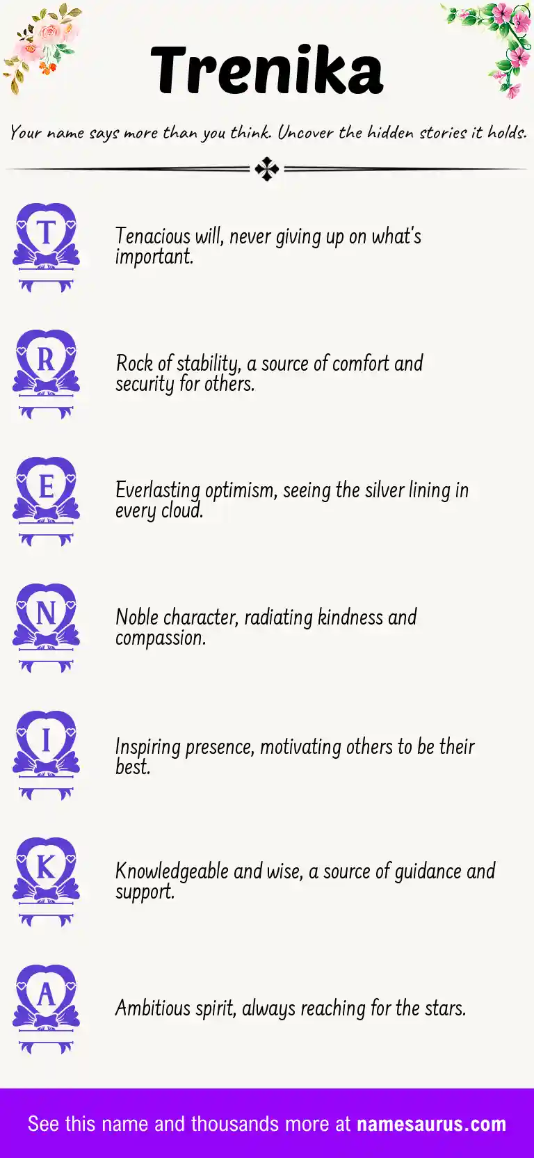 Acrostic poem about Trenika.