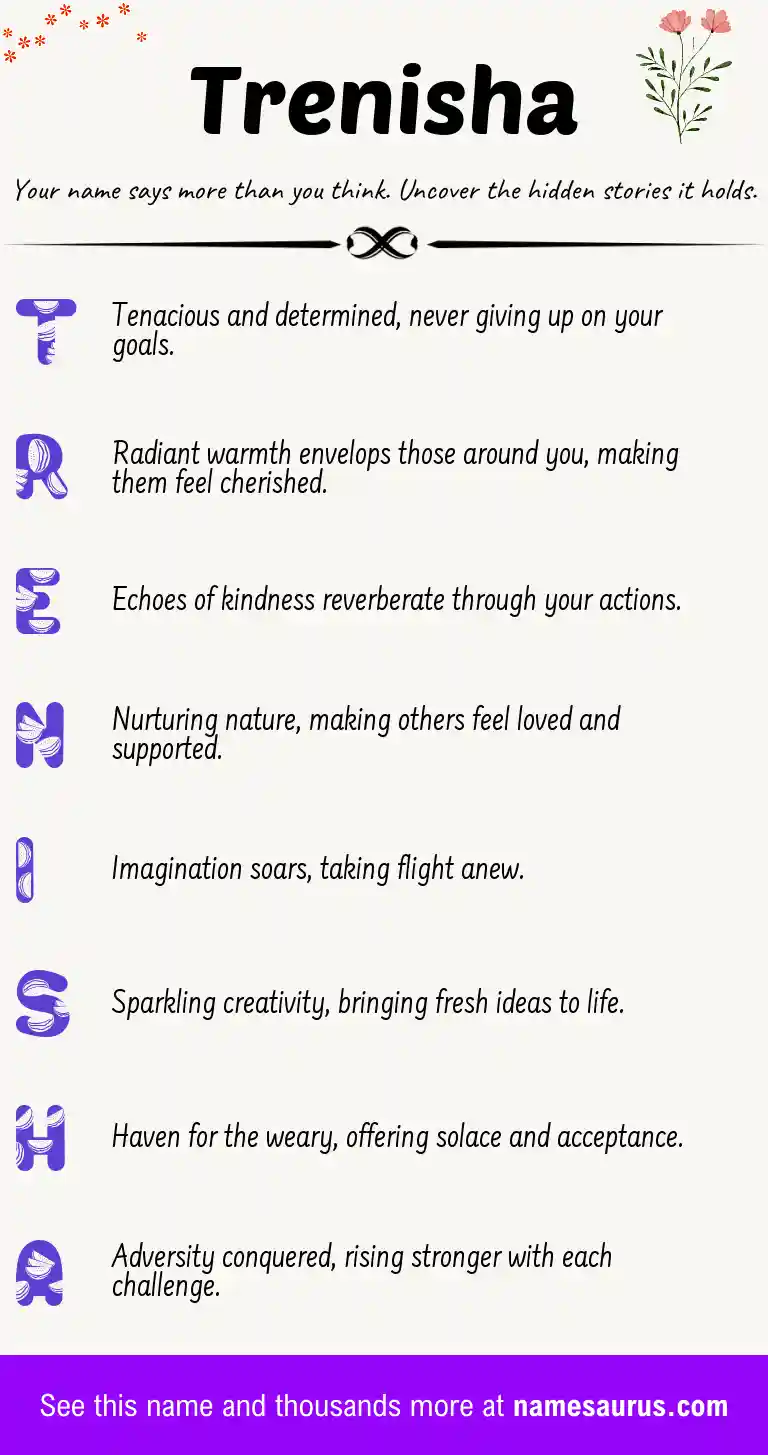 Acrostic poem about Trenisha.