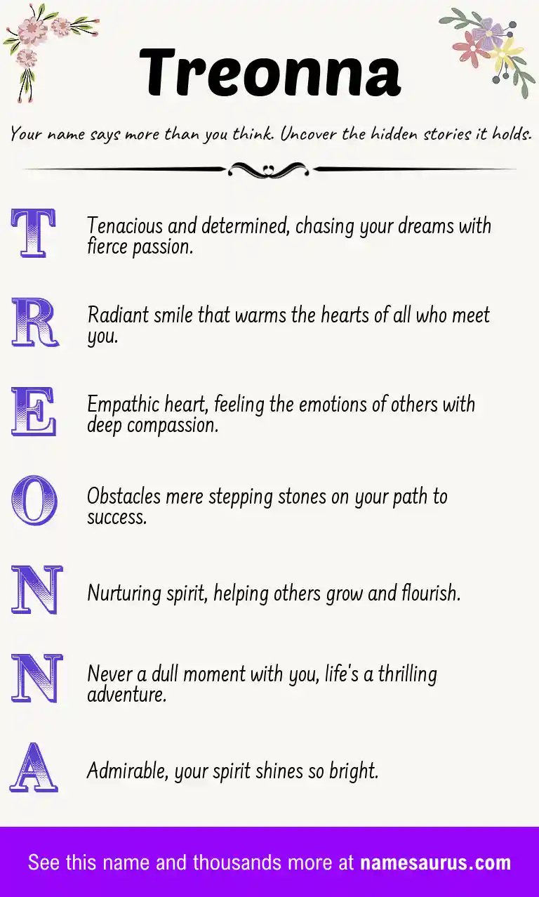 Acrostic poem about Treonna.