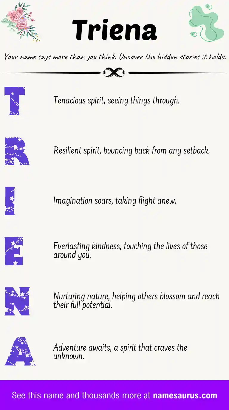 Acrostic poem about Triena.