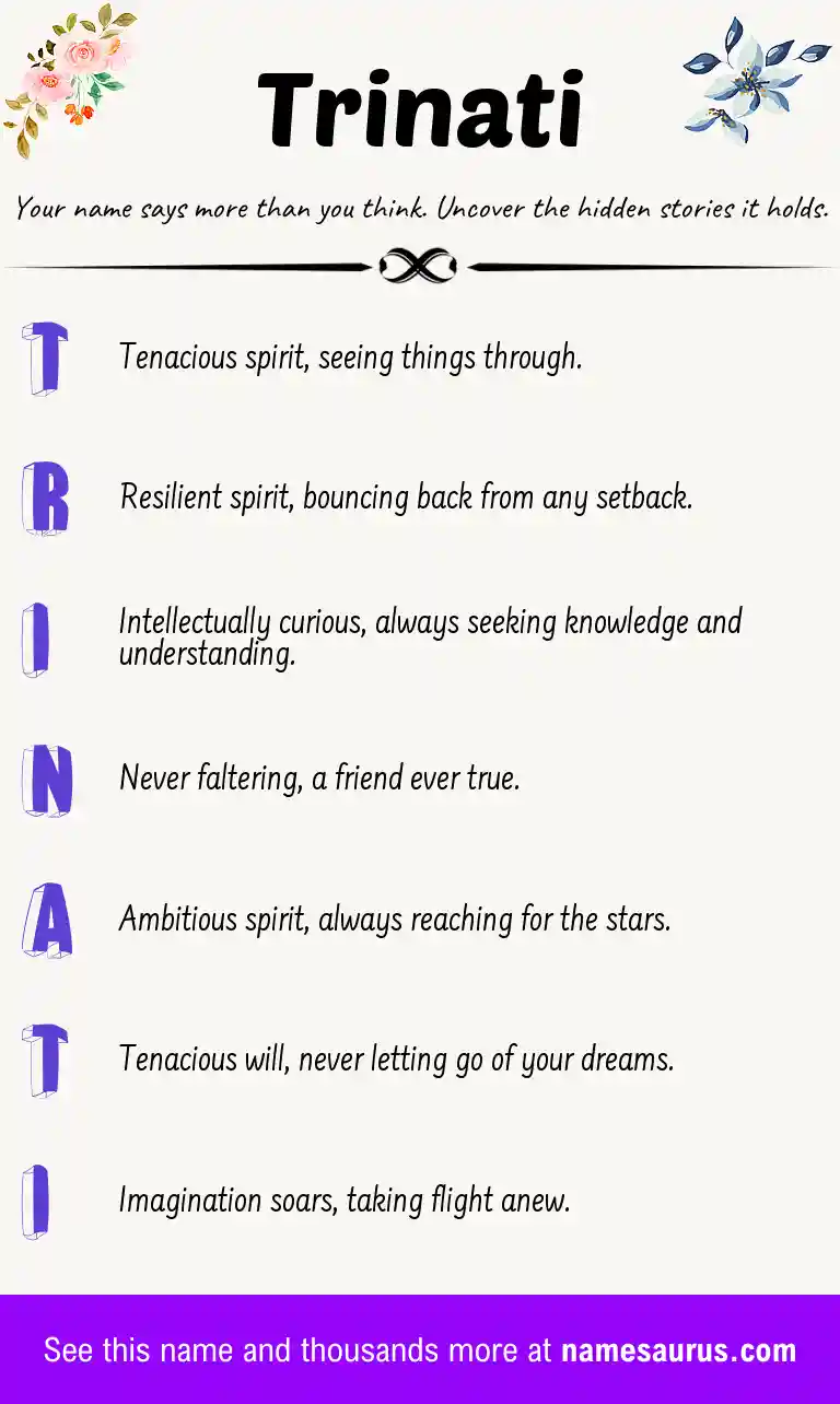 Acrostic poem about Trinati.