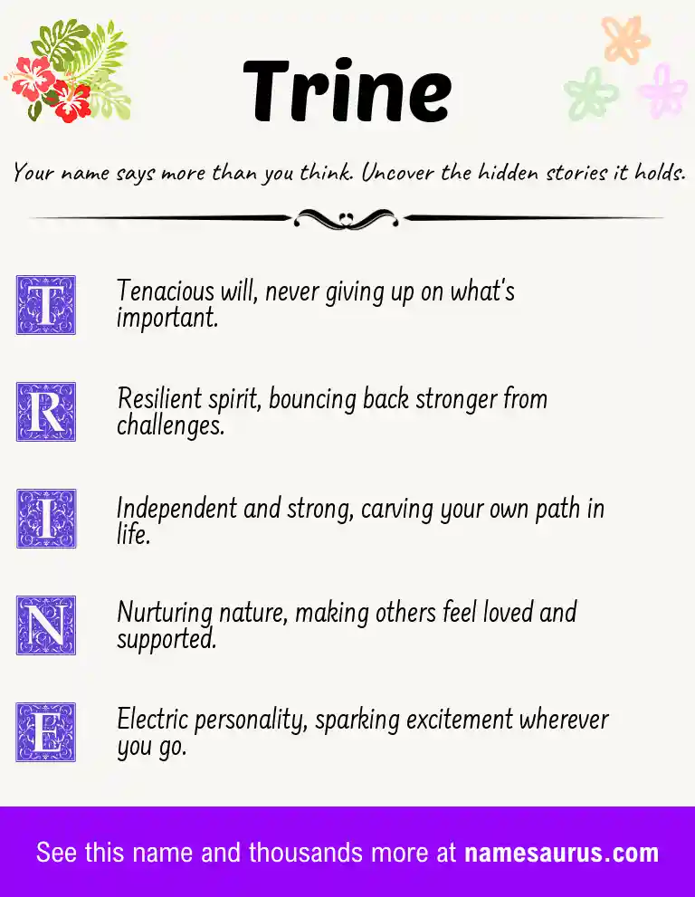 Acrostic poem about Trine.