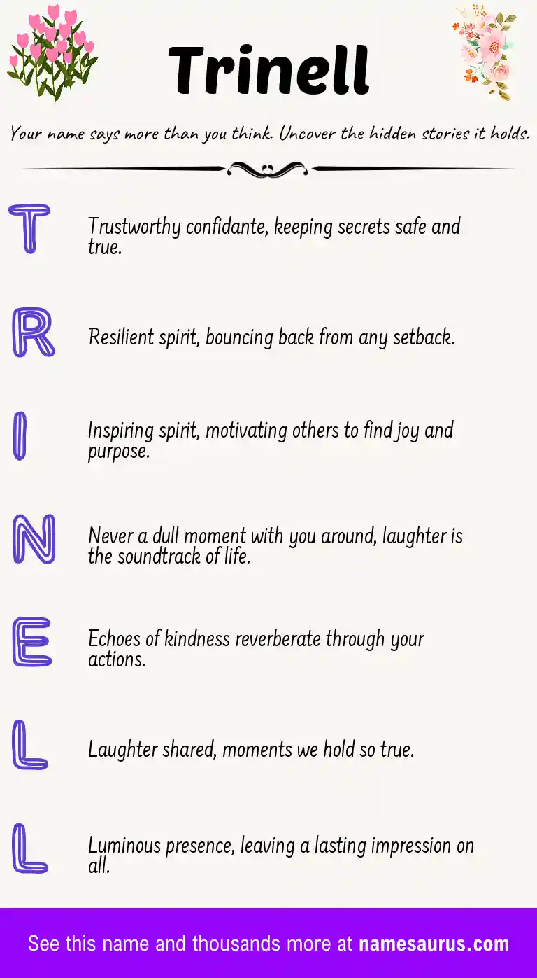 Acrostic poem about Trinell.