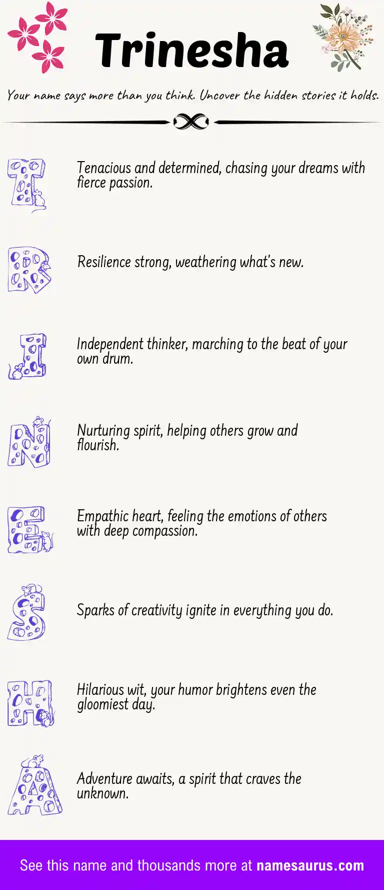 Acrostic poem about Trinesha.