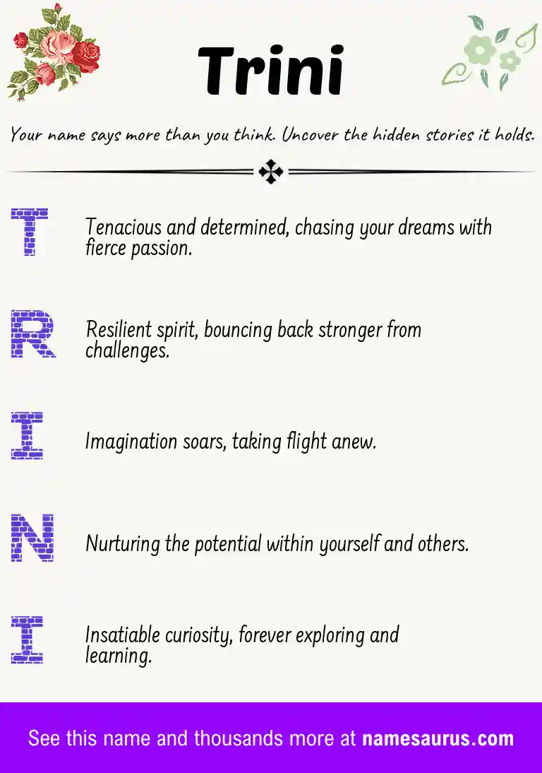 Acrostic poem about Trini.