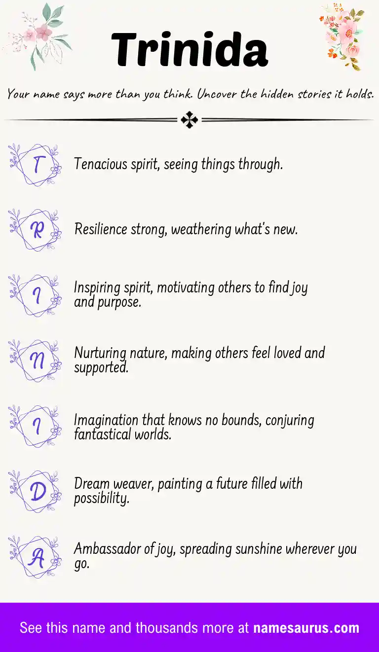 Acrostic poem about Trinida.