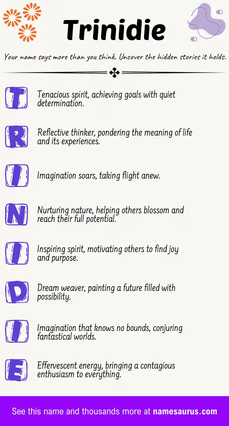Acrostic poem about Trinidie.
