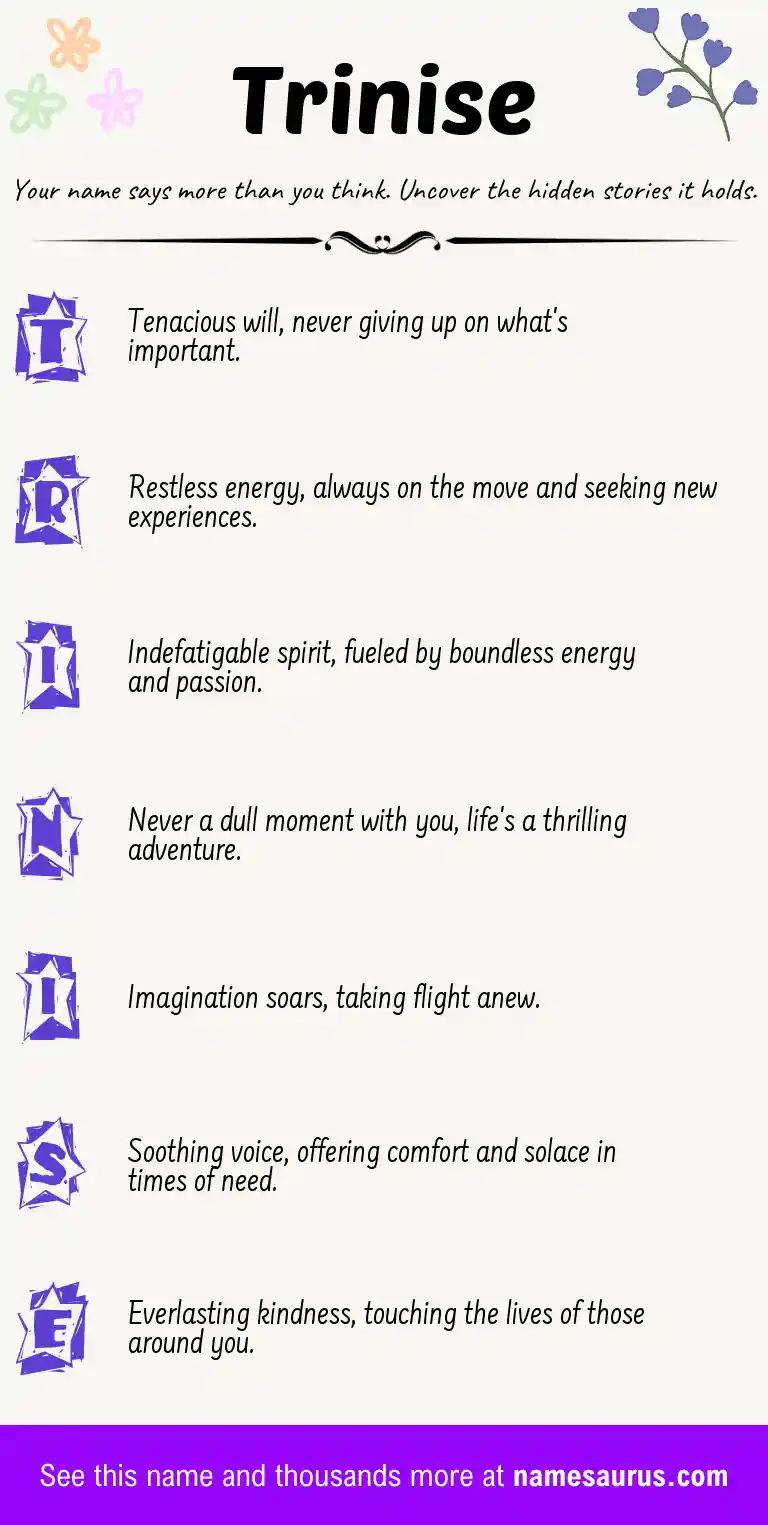 Acrostic poem about Trinise.