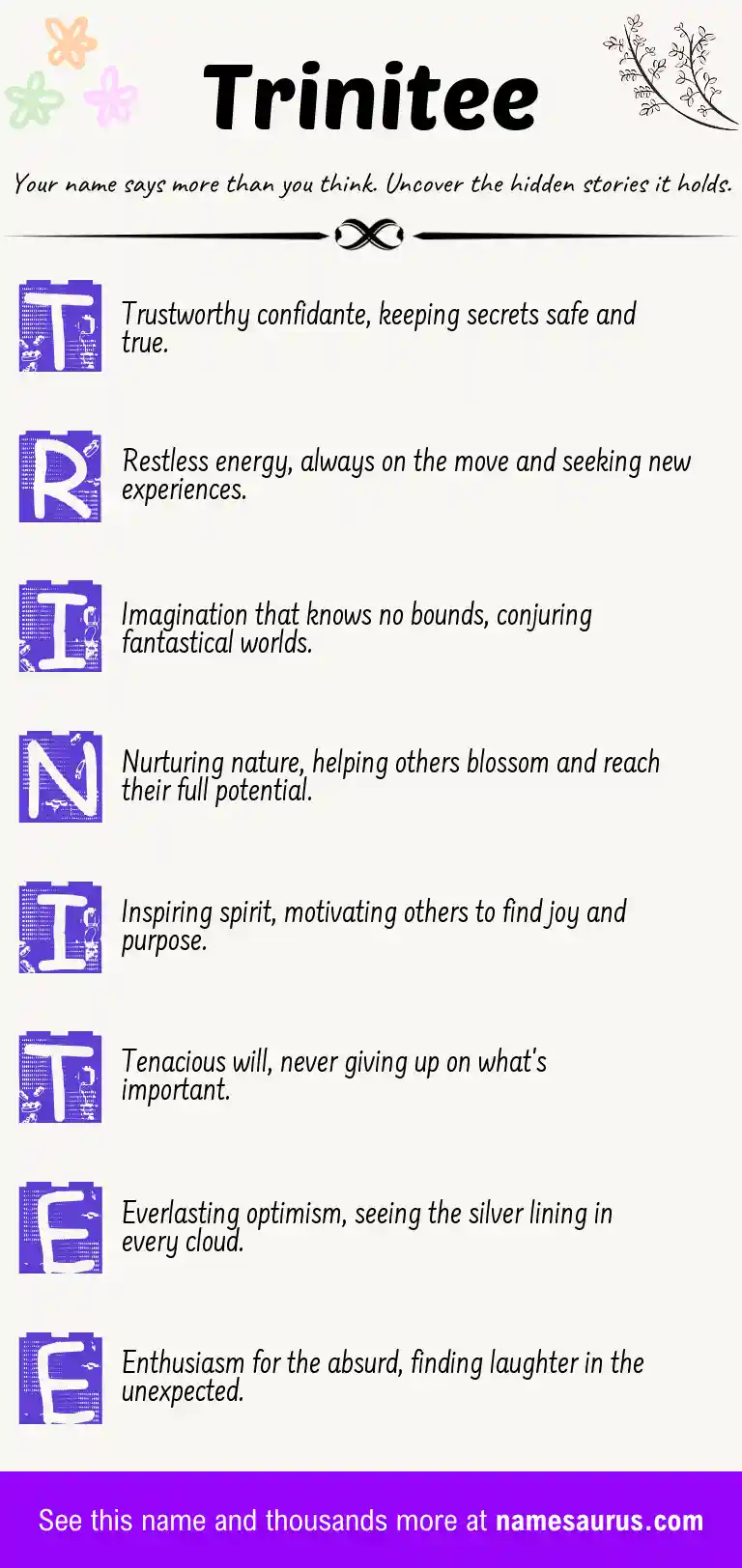 Acrostic poem about Trinitee.