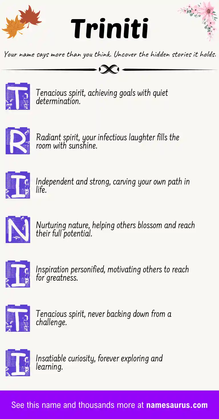 Acrostic poem about Triniti.