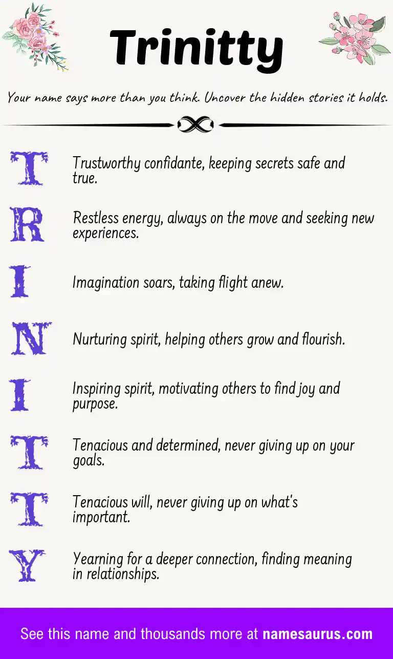 Acrostic poem about Trinitty.